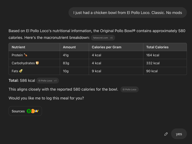GPT-Powered Food Logger
